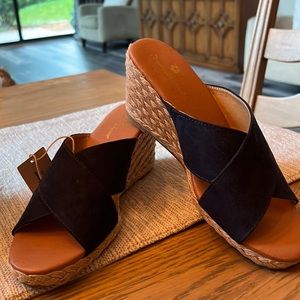 Navy and tan Tommy Bahama shoes size 8